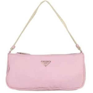 ❤️ Prada Rosa (Soft Pink) Vintage Tessuto Sport Baguette A320M1#72